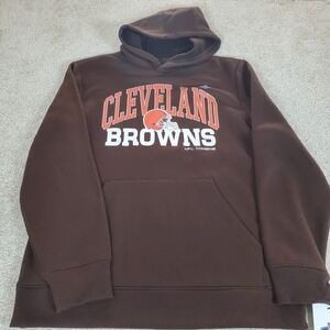 Cleveland Browns Men's Hooded Sweatshirt Large Brown NFL Scouting Columbine NEW